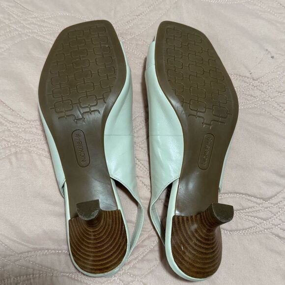 Nickels Vintage Dainty Bow Slingback Kitten Heels Sandy 9.5 - Picture 7 of 7